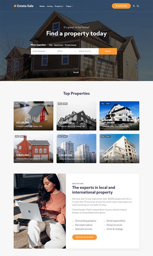 长春房产物业公司网站建站模板 打造专业线上服务平台